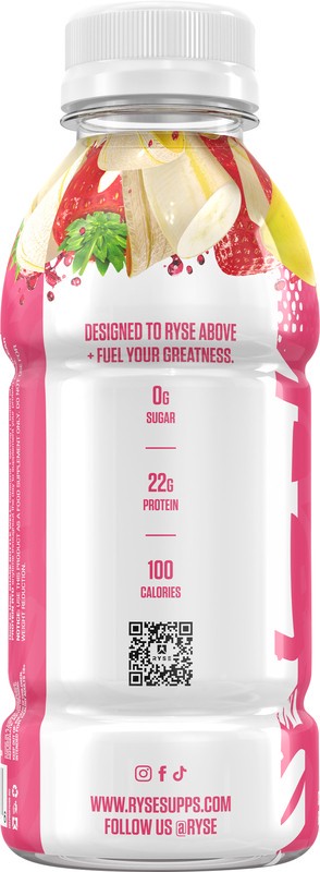 slide 4 of 4, RYSE Clear Protein RTD 16.9oz Strawberry Banana, 16.9 oz