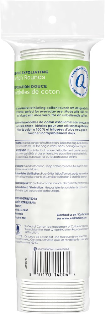 slide 2 of 2, Q-Tips Gentle Exfoliating Cotton Rounds for Face - 80 Count, 80 ct