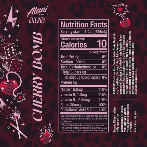 slide 4 of 4, Alani Nu Energy Cherry Bomb, 12 oz