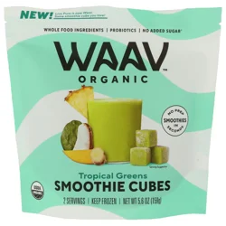 Waav Organic Organic Tropical Greens Smoothie Cubes