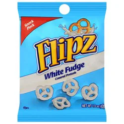 Flipz White Fudge Covered Pretzels Snack Pack