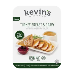 Kevin's Natural Foods Turkey Breast With Gravy & Cranberry Sauce Meal
