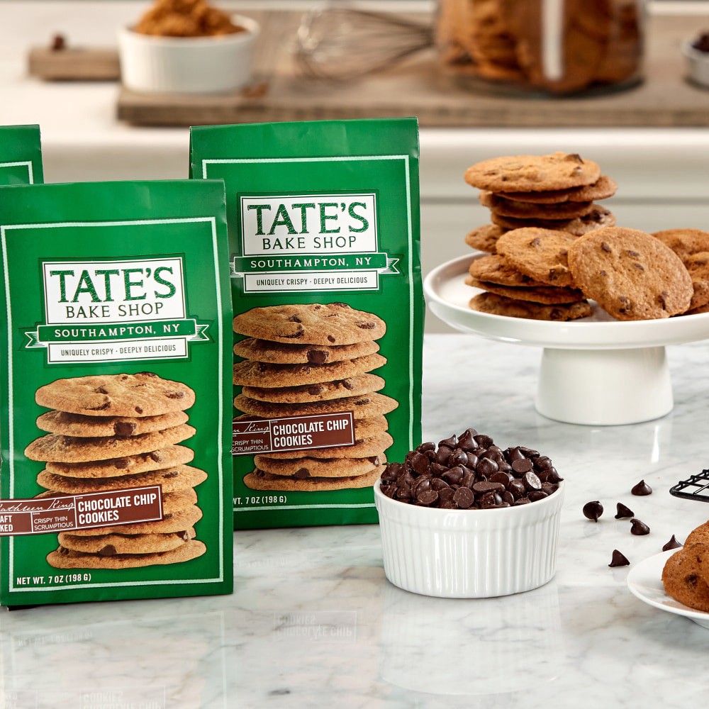 slide 3 of 6, Tate's Bake Shop Cookies All Natural Chocolate Chip - 7 oz, 7 oz