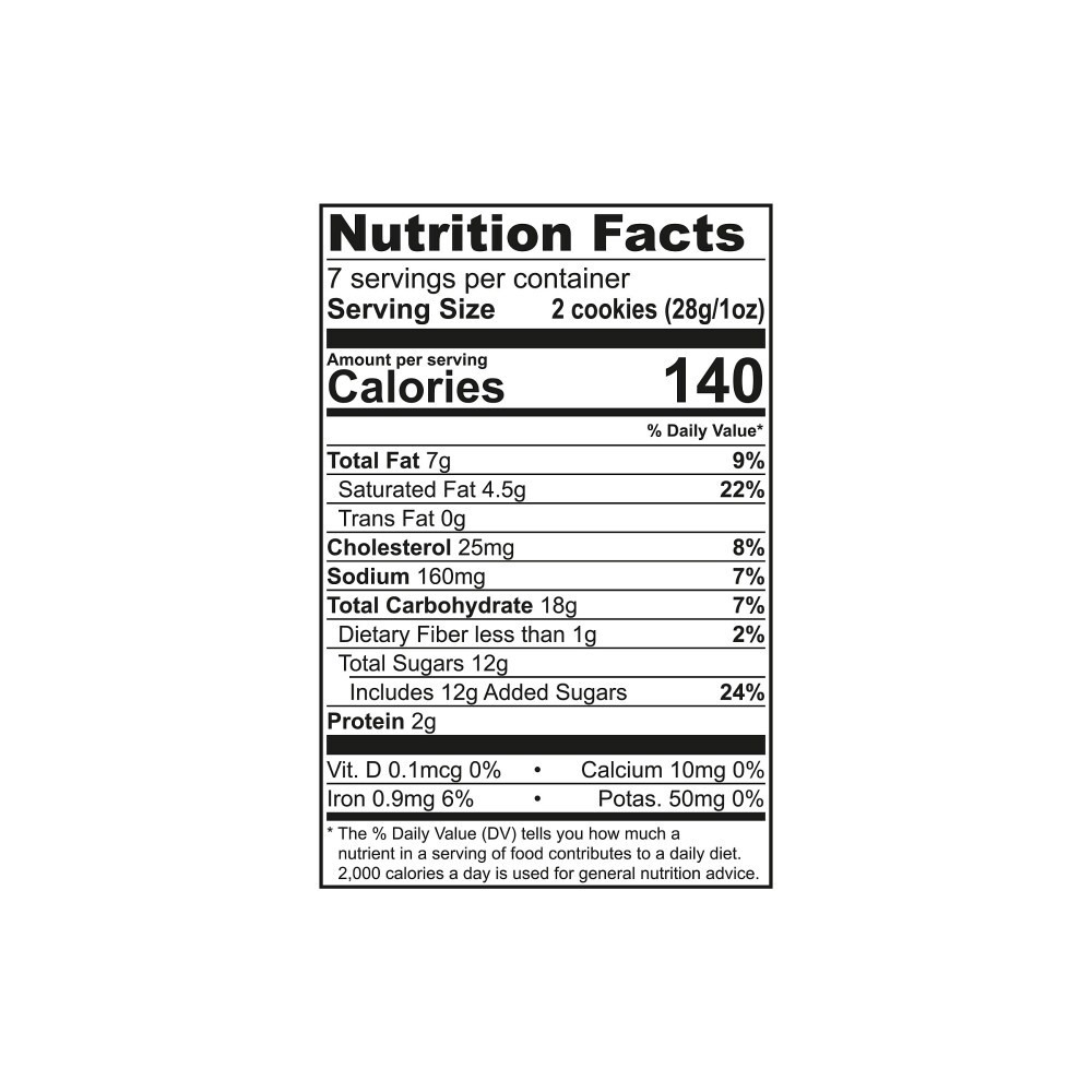 slide 6 of 6, Tate's Bake Shop Cookies All Natural Chocolate Chip - 7 oz, 7 oz