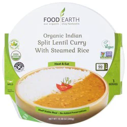 Food Earth Split Lentil Curry, Organic, Indian, Mild, 10.58 Ounce