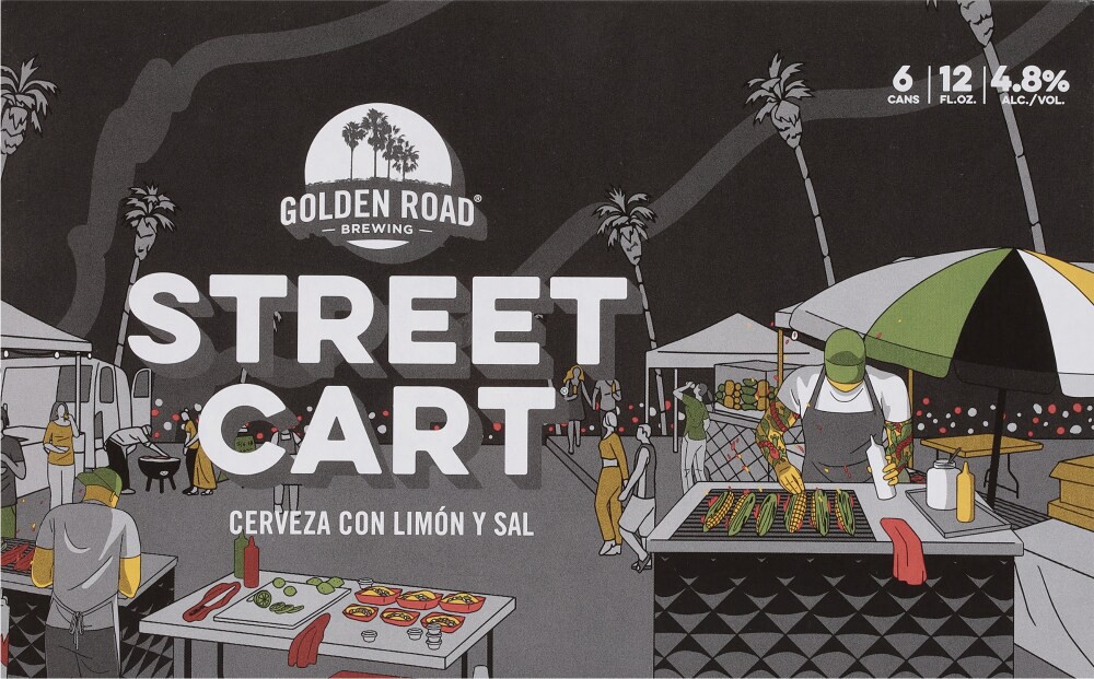 slide 4 of 6, Golden Road Street Cart Cerveza 6-Pack 12 fl. oz cans, 6 ct