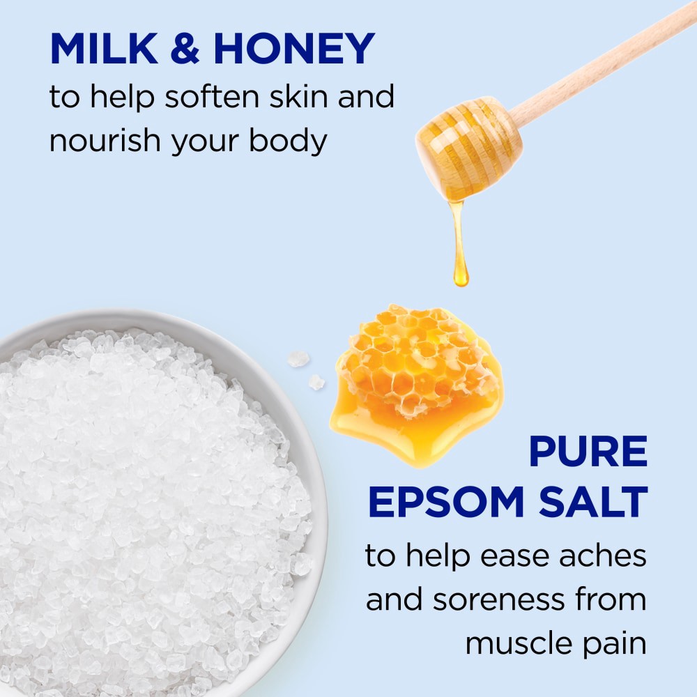 slide 2 of 4, Dr. Teal's Epsom Salt Soften & Nourish Soaking Solution With Milk & Honey, 3 lb