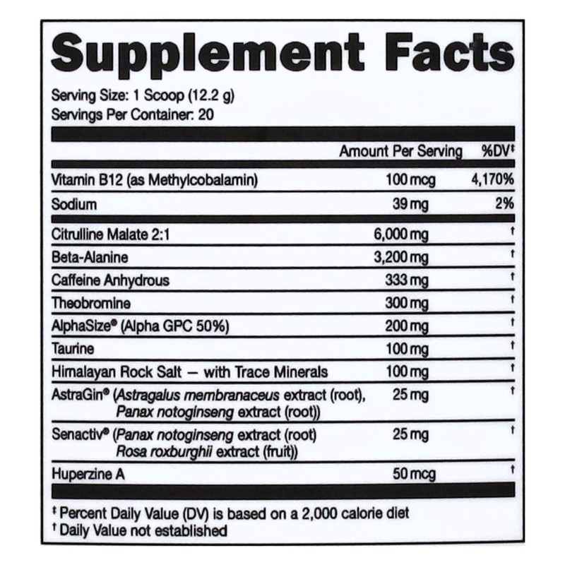 slide 4 of 5, Woke AF Nootropic Pre-Workout 8.6 oz, 8.6 oz