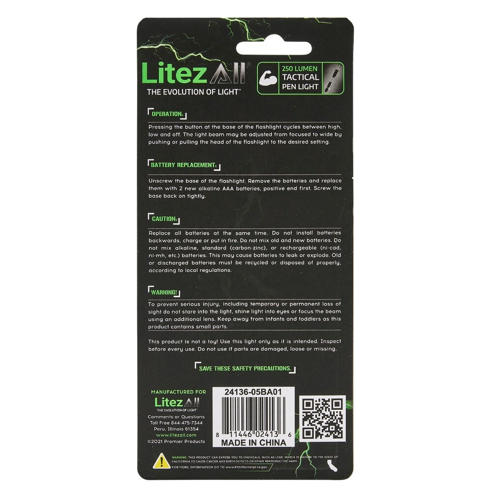slide 2 of 4, Litezall 250 Lumen Pocket Clip Pen Light, 1 ct