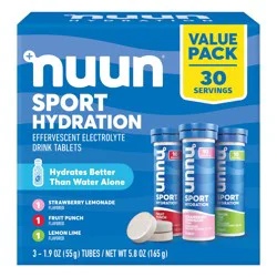 nuun Hydration Sport Drink Dissolving Tablets - Variety Pack - 30ct