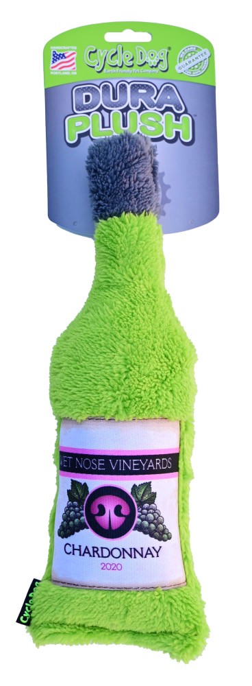 slide 1 of 1, Cycle Dog Duraplush Chardonnay Wine Bottle Dog Toy, 1 ct
