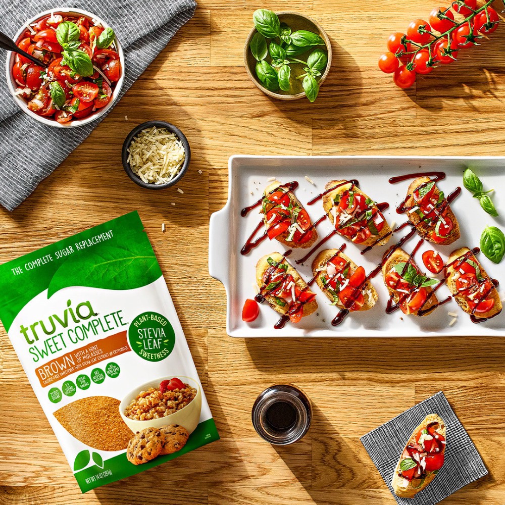 slide 5 of 6, Truvia Sweet Complete Brown with a hint of Molasses, 14 oz