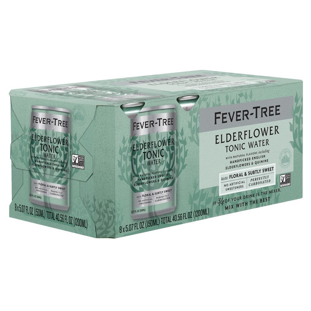 slide 3 of 3, Fever-Tree Elderflower Tonic Water 8x150ml, 8 ct; 150 ml