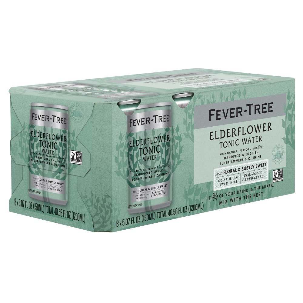 slide 3 of 3, Fever-Tree Elderflower Tonic Water 8x150ml, 8 ct; 150 ml
