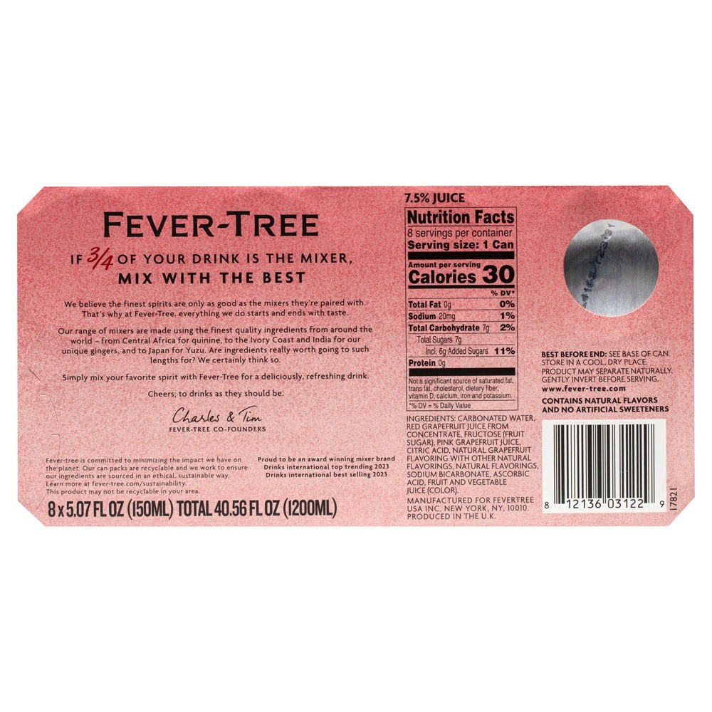 slide 6 of 6, Fevert Pink Grapefruit, 8 ct; 5 oz