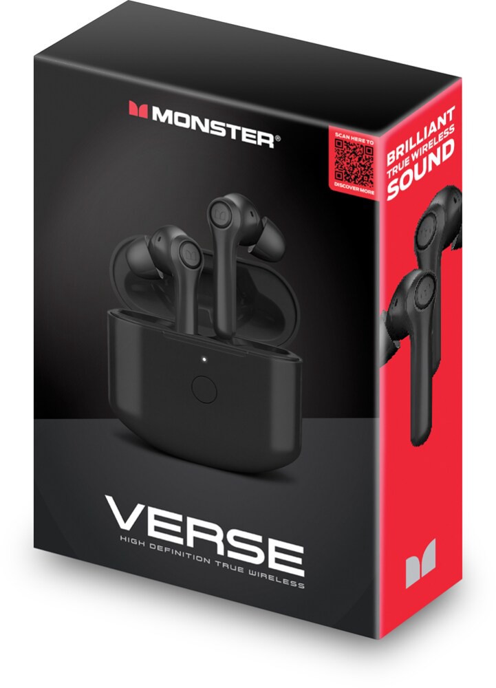 slide 2 of 3, Lifeworks Monster Verse Wireless Earbuds With Case - Black, 1 ct