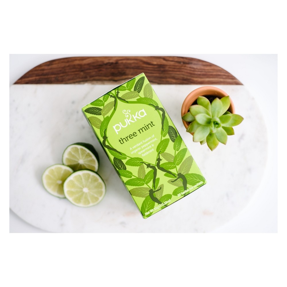 slide 4 of 5, Pukka Herbal Tea Organic Three Mint - 20 Count, 20 ct