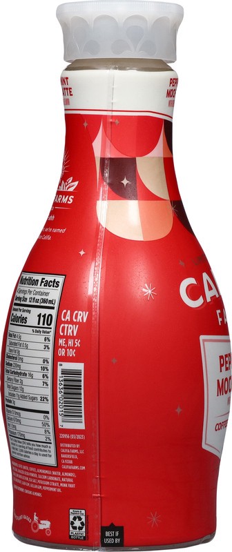 slide 2 of 5, Califia Farms Peppermint Mocha Latte Coffee with Almondmilk 48 fl oz, 48 fl oz