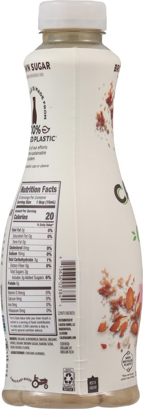 slide 3 of 5, Califia Farms Organic Brown Sugar Almond Milk Coffee Creamer - 25.4 fl oz, 25.4 oz