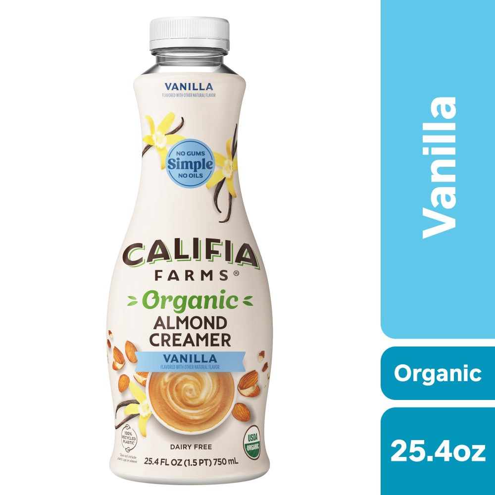 slide 4 of 6, Califia Farms Organic Vanilla Almond Creamer 25.4 fl oz, 25.4 fl oz