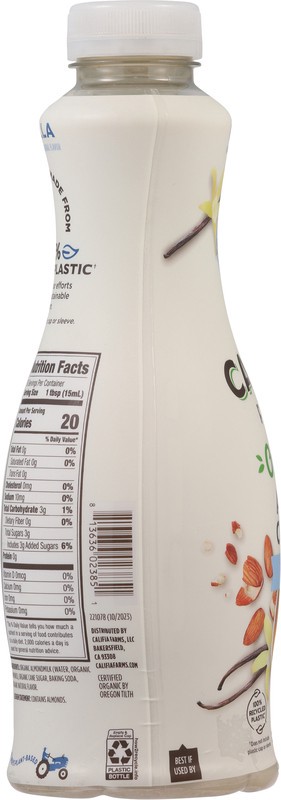 slide 4 of 5, Califia Farms Organic Vanilla Almond Creamer 25.4 fl oz, 25.4 fl oz
