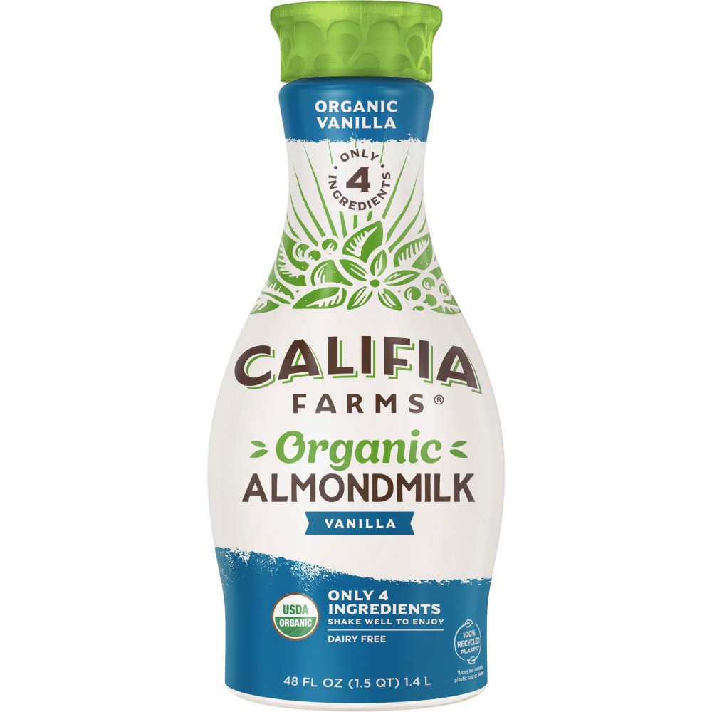 slide 5 of 6, Califia Farms Organic Vanilla Almond Milk 48 Fz - 48 FZ, 48 fl oz