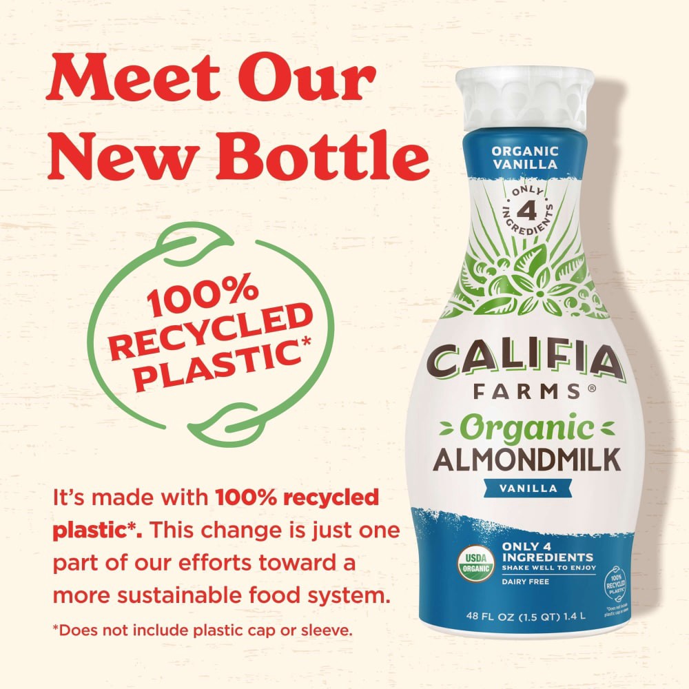 slide 2 of 6, Califia Farms Organic Vanilla Almond Milk 48 Fz - 48 FZ, 48 fl oz