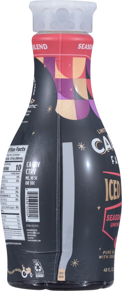 slide 4 of 4, Califia Farms Holiday Blend Iced Coffee, 48 fl oz