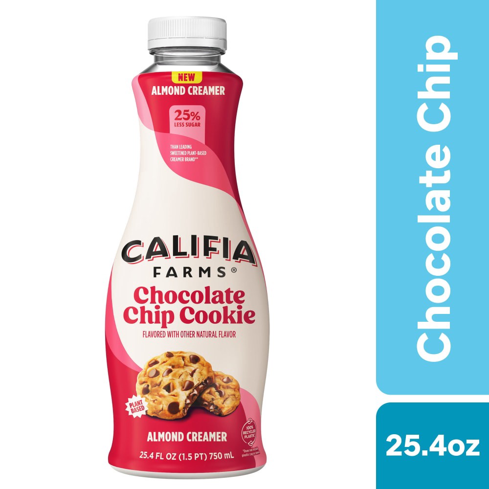 slide 2 of 6, Califia Farms Chocolate Chip Cookie Almond Creamer 25.4 fl oz, 25.4 fl oz