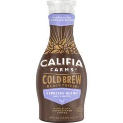 Califia Farms Cold Brew Black Coffee, Espresso Blend