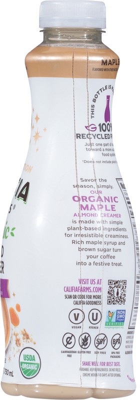 slide 3 of 5, Califia Organic Maple Almond Milk Creamer, 25.4 oz