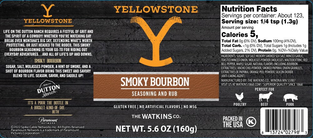 Yellowstone Smoky Bourbon Seasoning And Rub 5.6 oz | Shipt