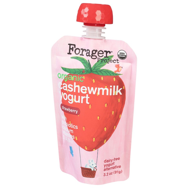 slide 3 of 5, Forager Project Dairy Free Organic Kids Strawberry Cashewmilk Yogurt 3.2 oz, 3.2 oz