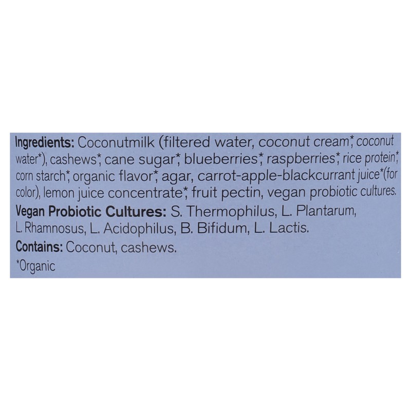 slide 5 of 5, Forager Project Greek Style Summer Berry Coconut & Cashew Yogurt, 5 oz