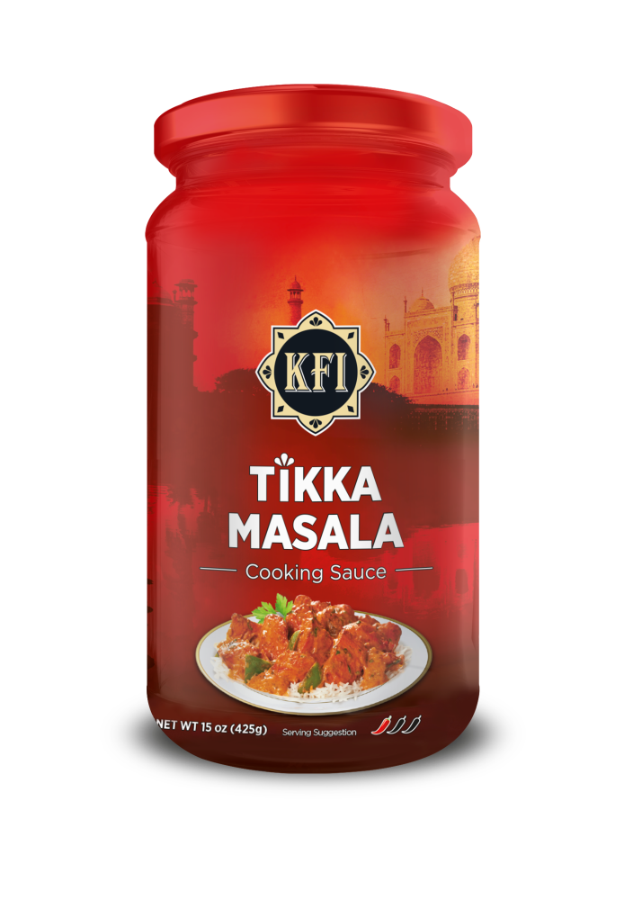 slide 2 of 3, KFI Tikka Masala Cooking Sauce, 15 oz