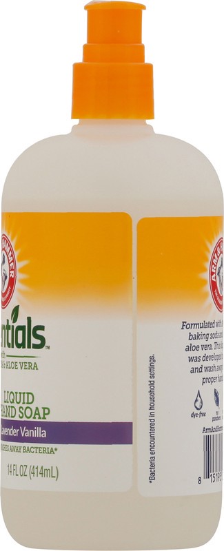 slide 4 of 4, ARM & HAMMER Essentials Lavender Vanilla Liquid Hand Soap 14 fl oz, 14 fl oz
