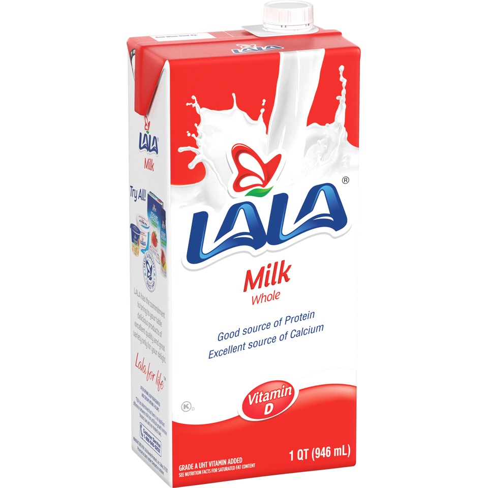 slide 2 of 8, LALA Uht Whl Milk, 32 oz