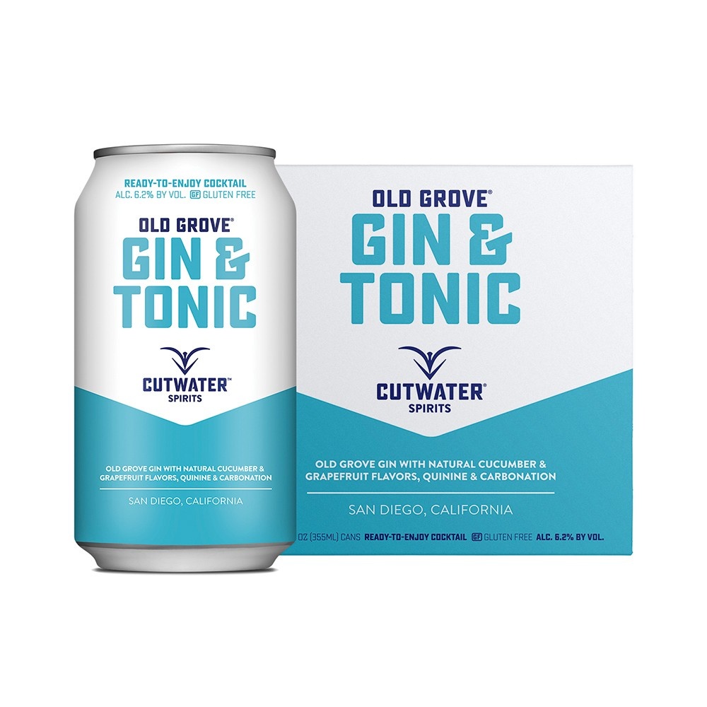 slide 3 of 3, Cutwater Spirits Gin & Tonic, 4 ct; 12 fl oz