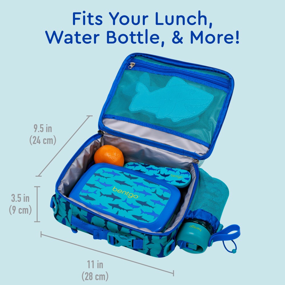 slide 4 of 5, Bentgo Kids Lunch Bag Sharks, 1 ct
