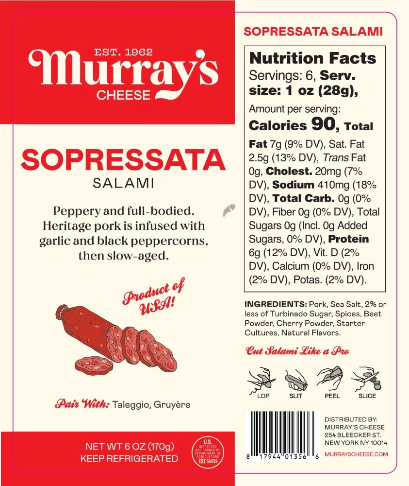 slide 1 of 1, Murray's Sopressata Salami, 6 oz