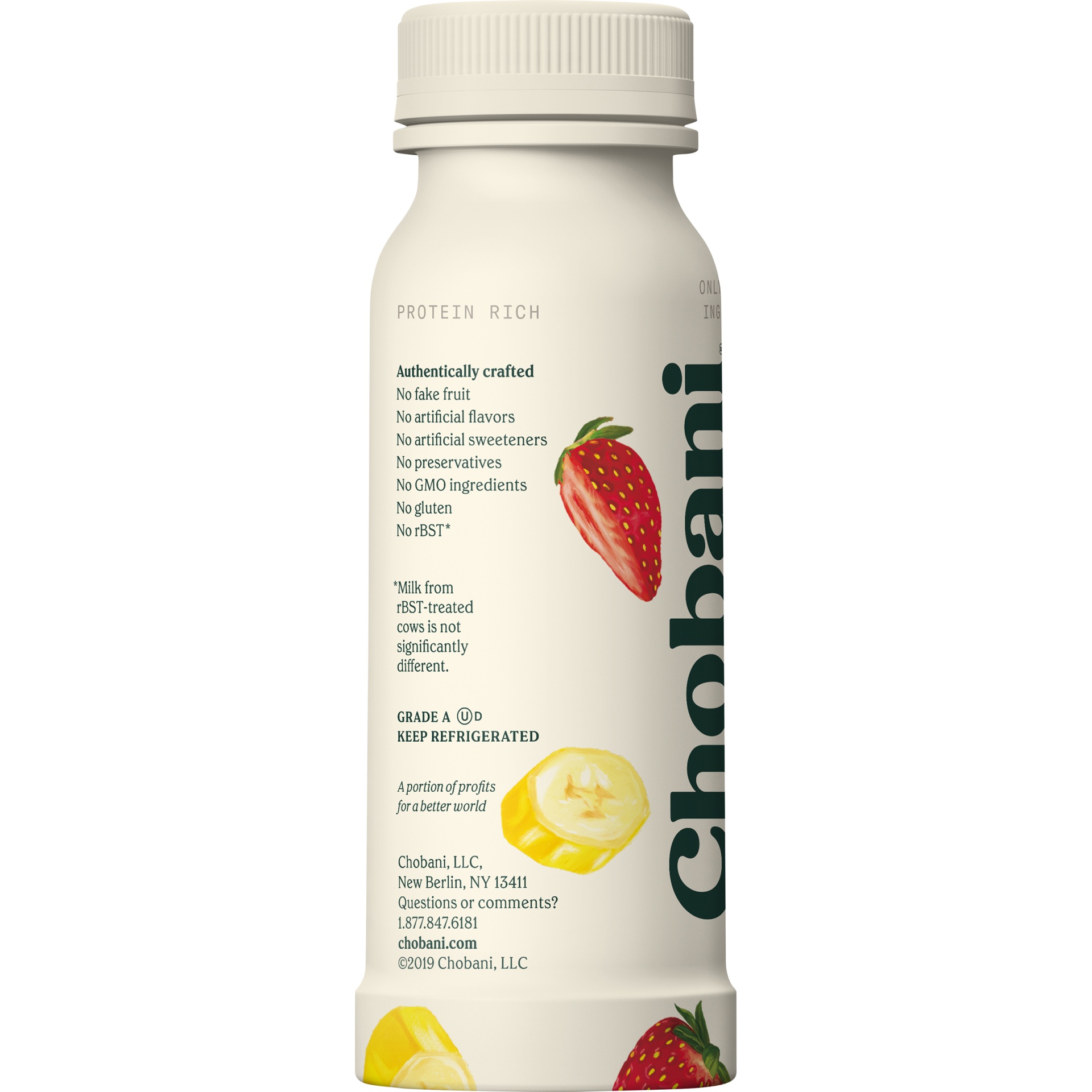 slide 2 of 6, Chobani Strawberry Banana Greek Yogurt Drink, 7 fl oz