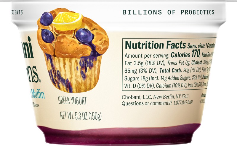 slide 4 of 5, Chobani Creations Greek Blueberry Lemon Muffin Yogurt 5.3 oz, 5.3 oz