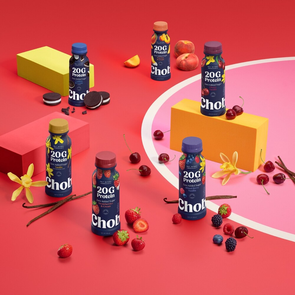 slide 4 of 6, Chobani 15g Strawberry and Cream Greek Yogurt Drink - 7 fl oz, 7 fl oz