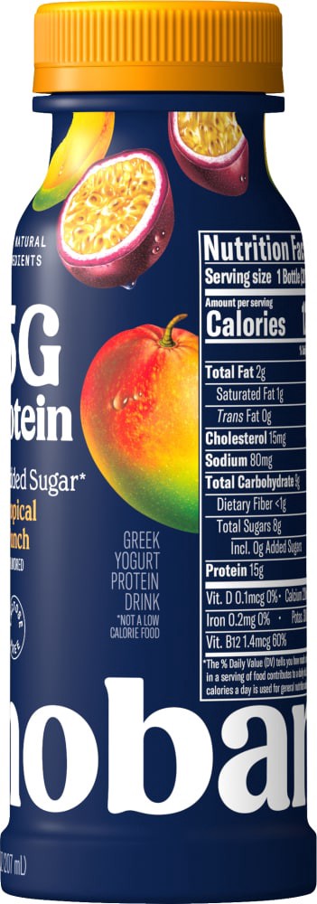 slide 3 of 4, Chobani® Tropical Punch Lowfat Greek Yogurt Drink, 7 fl oz