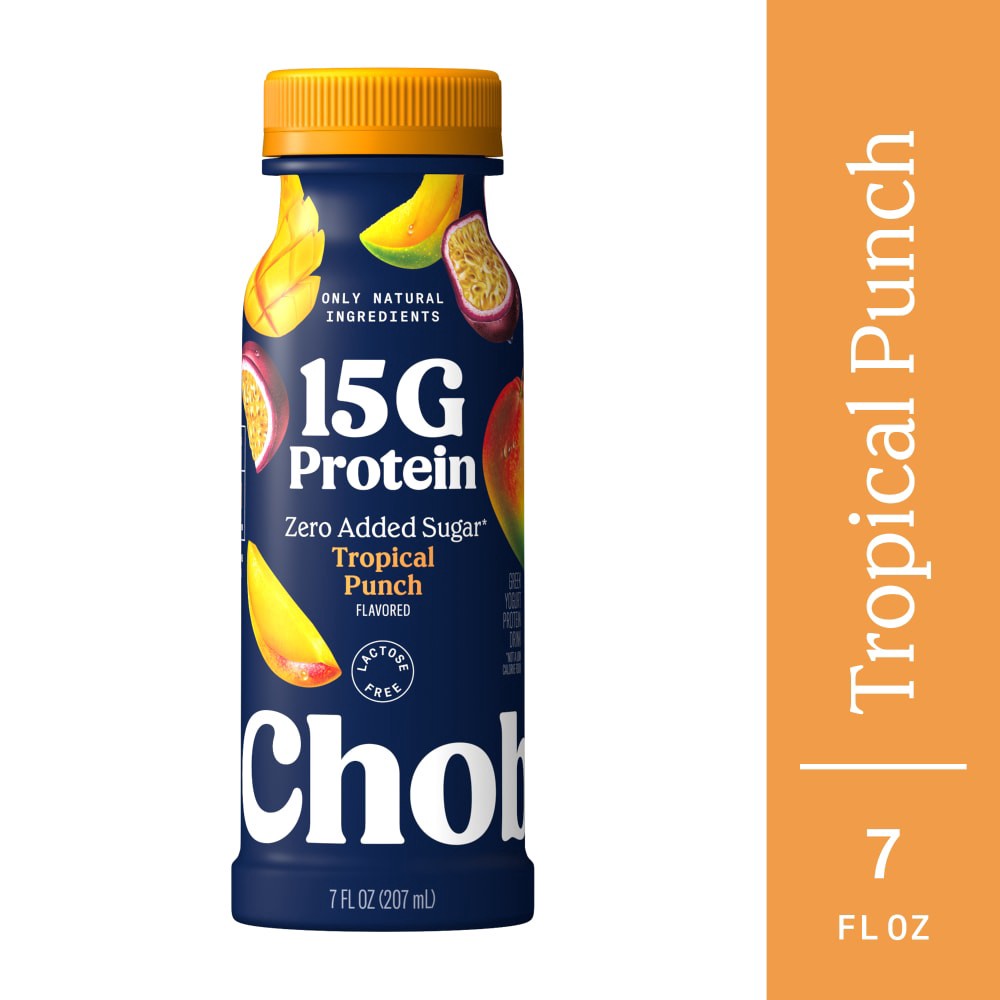 slide 4 of 4, Chobani® Tropical Punch Lowfat Greek Yogurt Drink, 7 fl oz