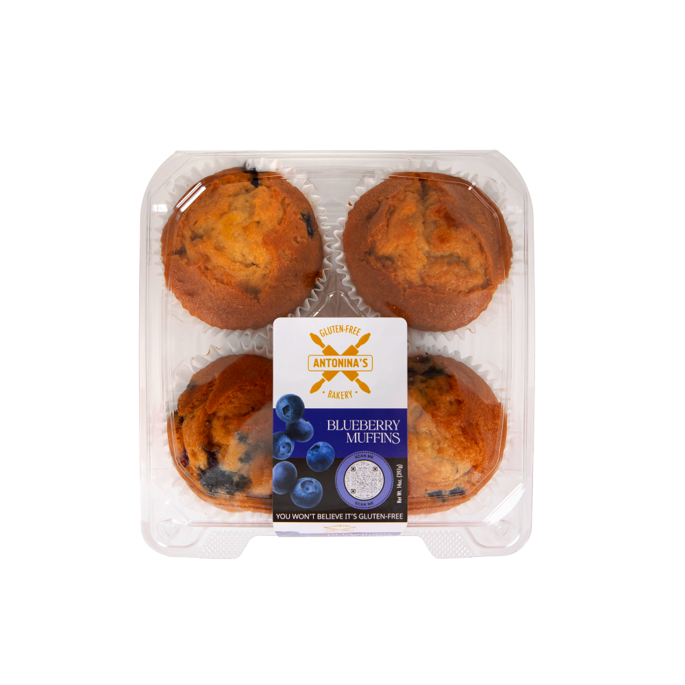 slide 4 of 4, Antonina's Gluten-Free Bakery Blueberry Muffins 14 oz, 14 oz