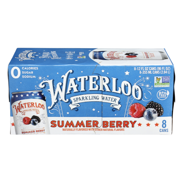 Waterloo Sparkling Water Summer Berry Sparkling Water 96 fl oz Shipt