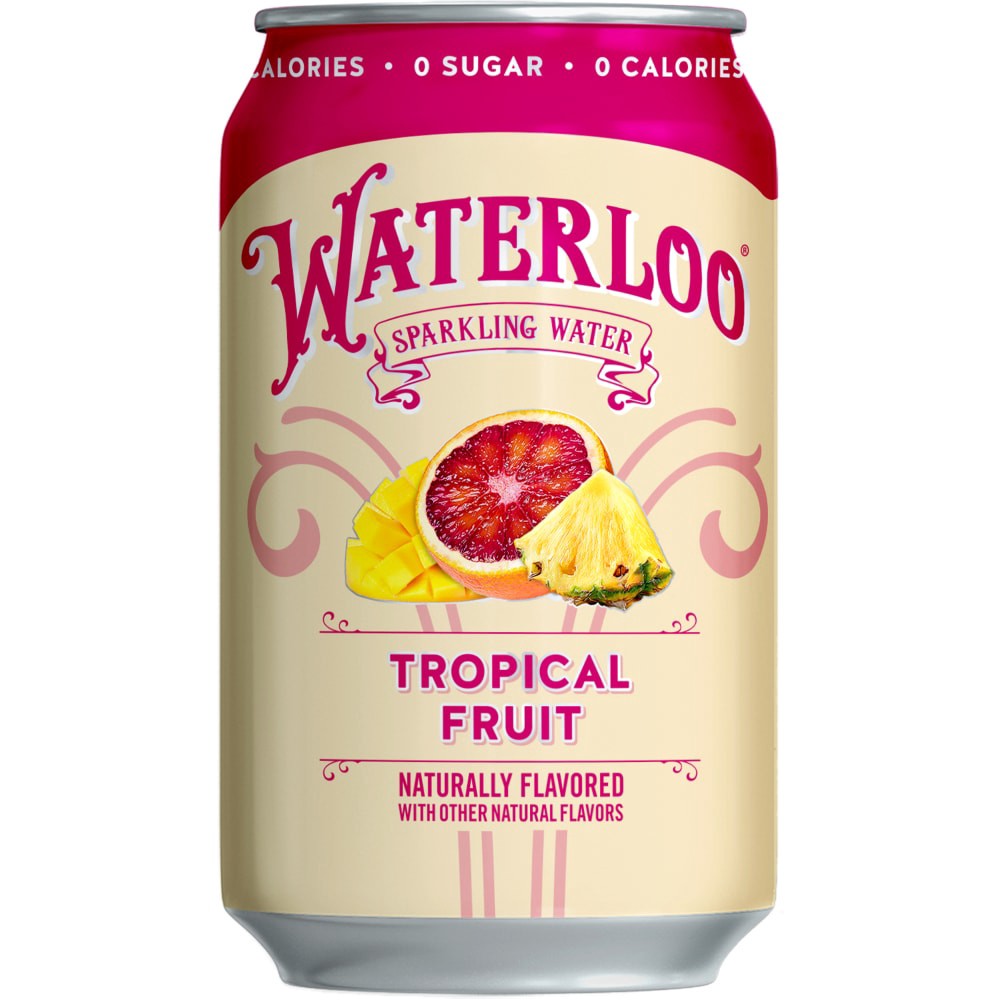 slide 3 of 3, Waterloo Tropical Fruit Sparkling Water - 8pk / 12 fl oz Cans - 96 fl oz, 8 ct; 12 fl oz