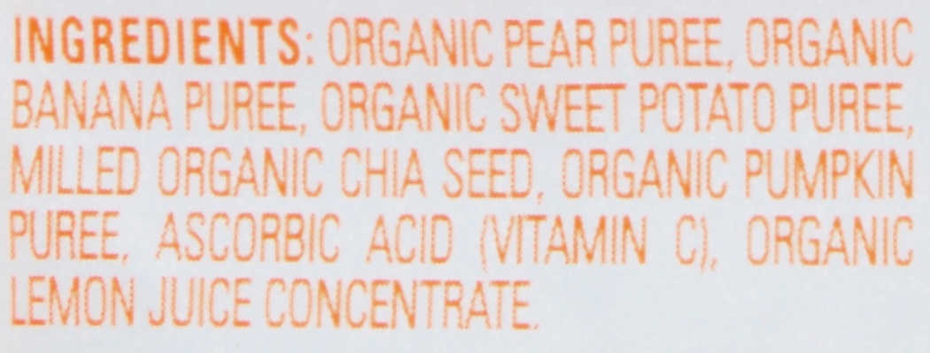 slide 6 of 6, Happy Tot Super Foods Organic Pears Bananas Sweet Potato & Pumpkin with Super Chia Baby Food Pouch - 4.22oz, 4.22 oz