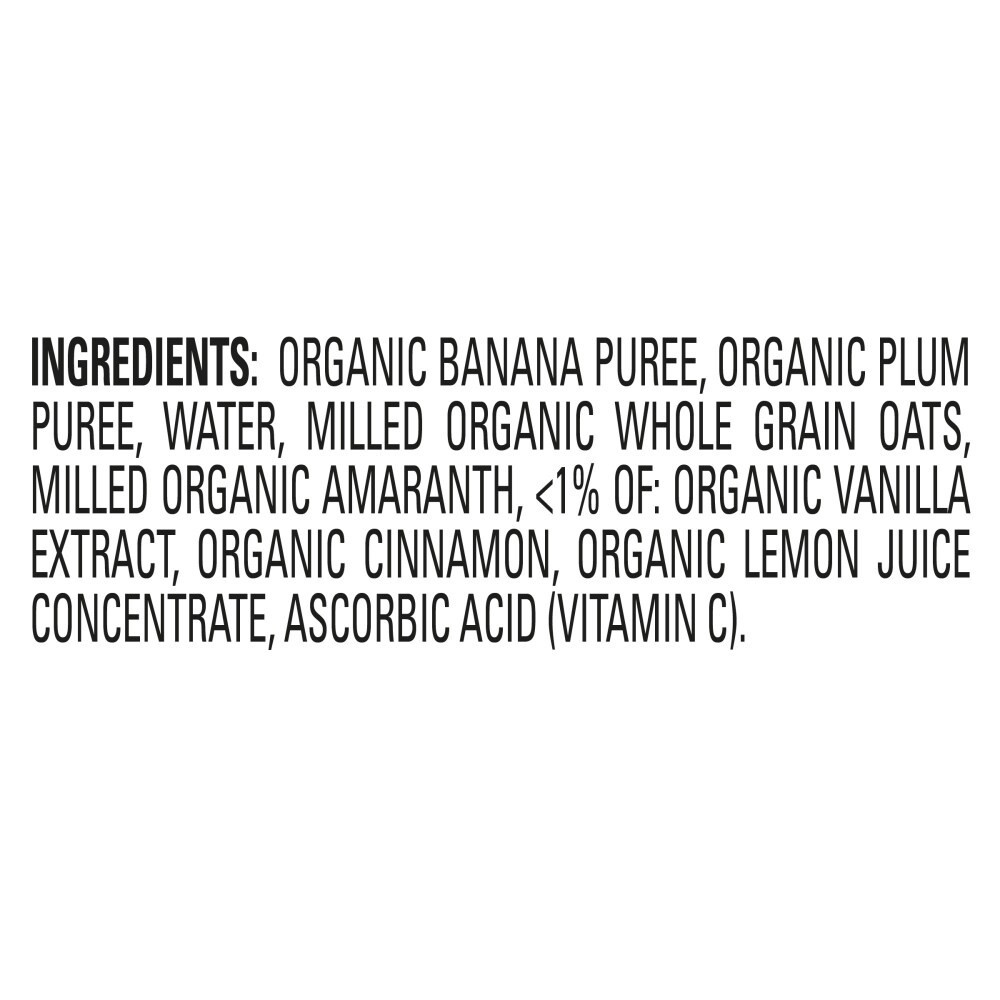 slide 5 of 6, Happy Baby Organic Banana, Plums & Granola Baby Food Pouch, 4 oz
